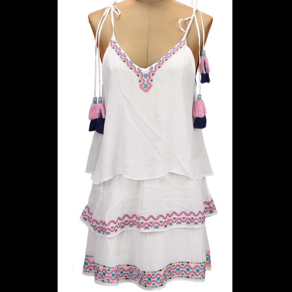 Gianni Bini Ruffle Tassle Swimsuit Coverup